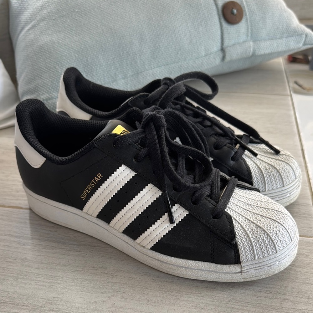 Adidas Black and White Superstar Sneakers Iconic Design